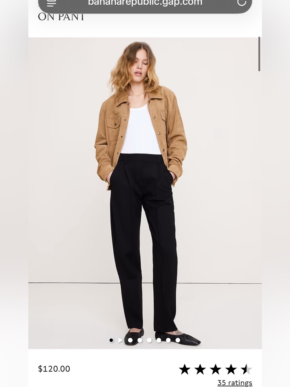 Banana Republic High-Rise Tapered Drapey Ponte Pull-On Pant